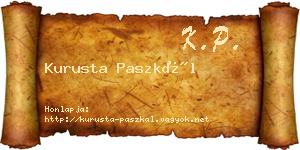 Kurusta Paszkál névjegykártya